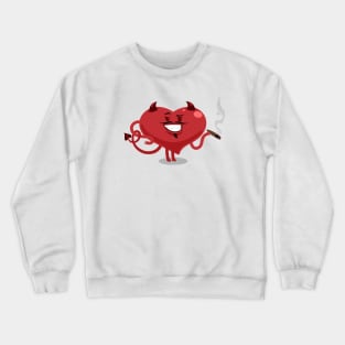 Valentines heart evil Crewneck Sweatshirt